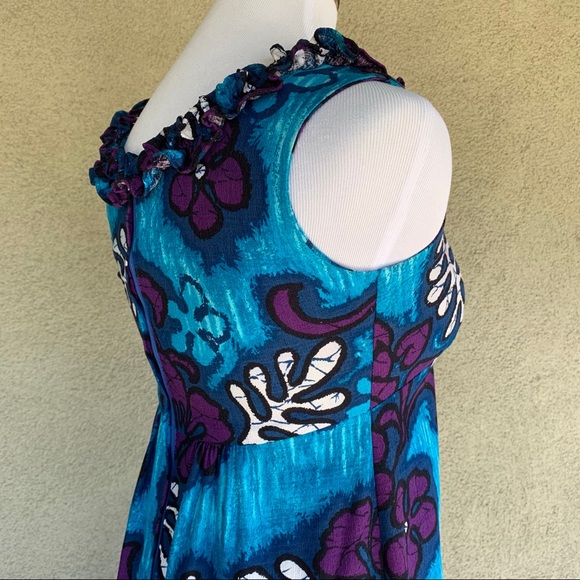 🌺 Vintage Hawaiian Barkcloth Muumuu Dress 🌺 - Picture 14 of 14